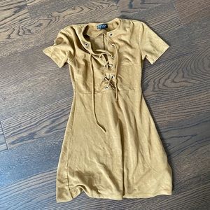 Topshop Faux Suede Dress